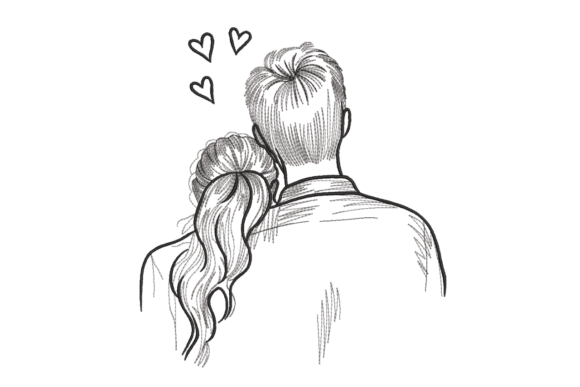 Couple Back View Love