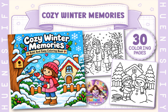 Cozy Winter Memories Coloring Book