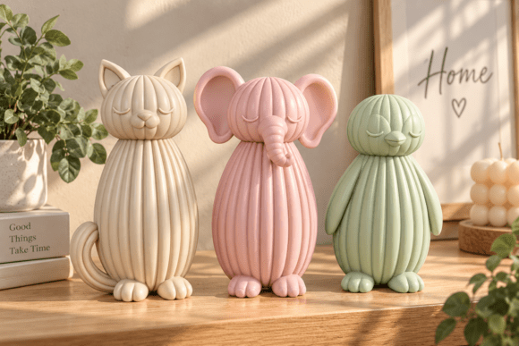 Cute Tiger Cub 3D Printable STL Model – Kawaii Seated Figurine for 3D Printing - Image 10
