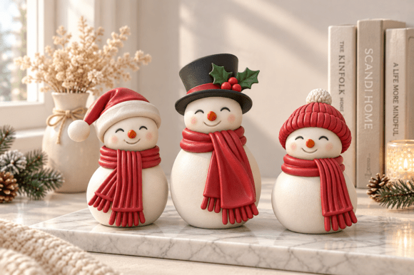 Cute Christmas Snowman 3d Stl 3d Printing