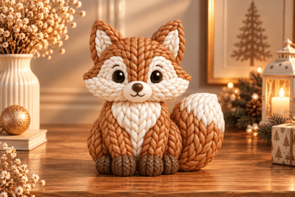 Cute Knitted Fox Figurine Stl 3d Printing