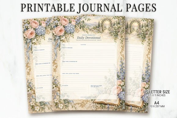 Daily Devotional Floral Journal