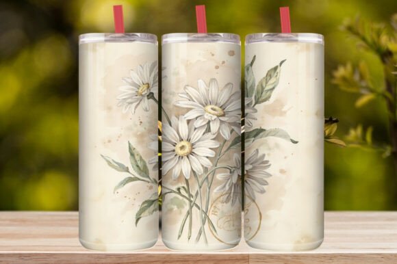 Daisy Floral Tumbler Wrap