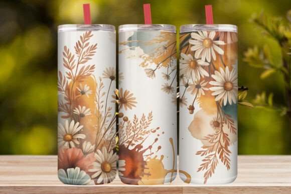 Daisy Floral Tumbler Wrap