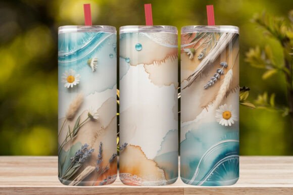 Daisy Floral Tumbler Wrap