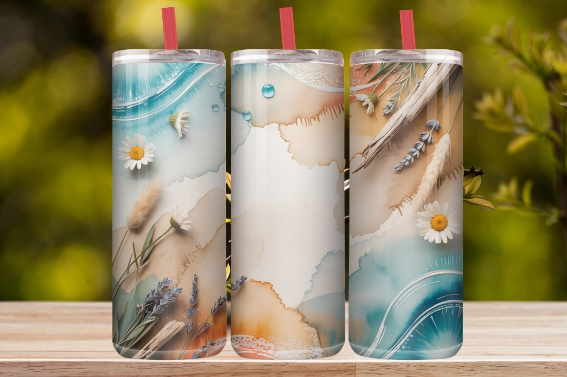 Daisy Floral Tumbler Wrap