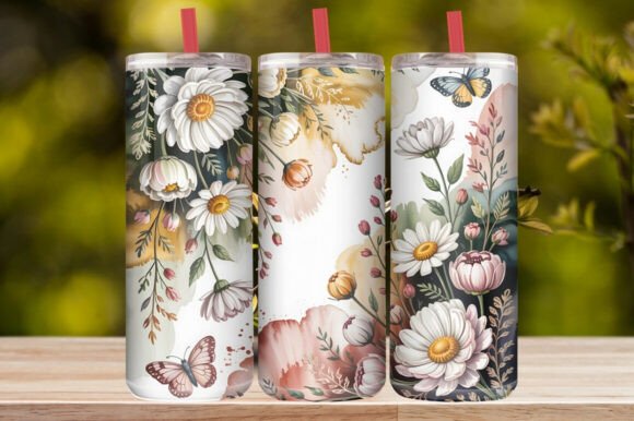 Daisy Floral Tumbler Wrap