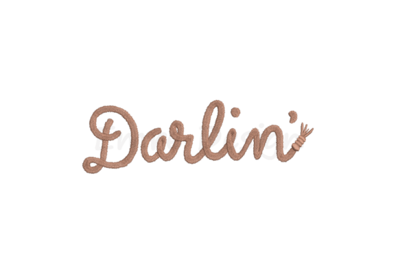 Darlin Western Embroidery Design