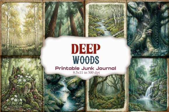 Deep Woods Forest Stream Junk Journal