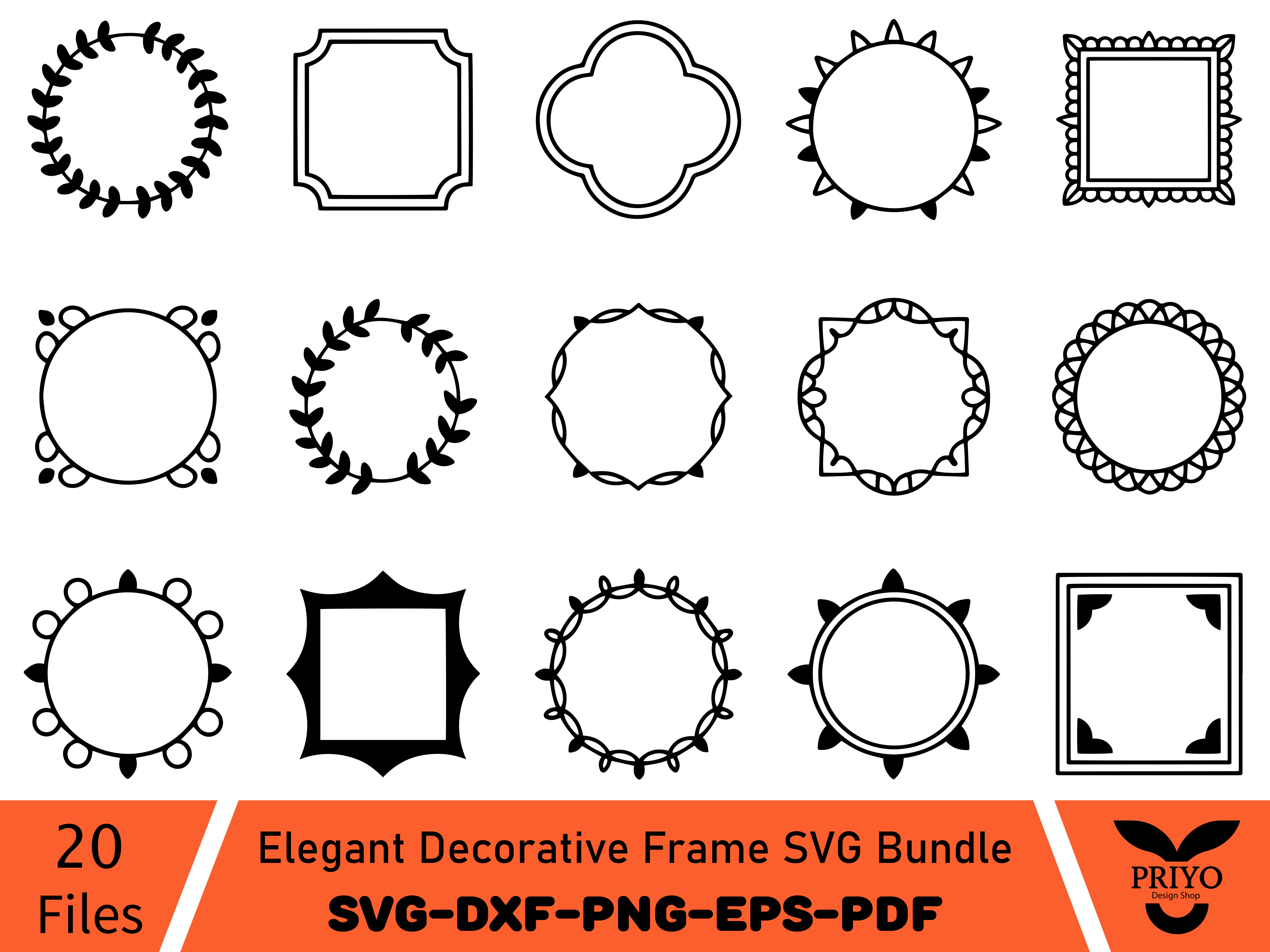 Elegant Decorative Frame SVG Bundle