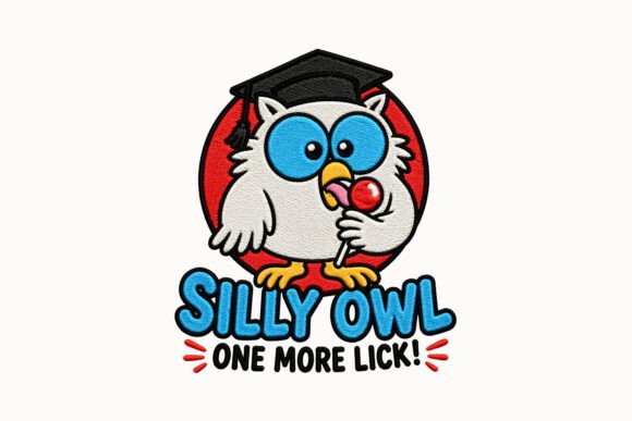 Funny Graduation Owl Embroidery Design