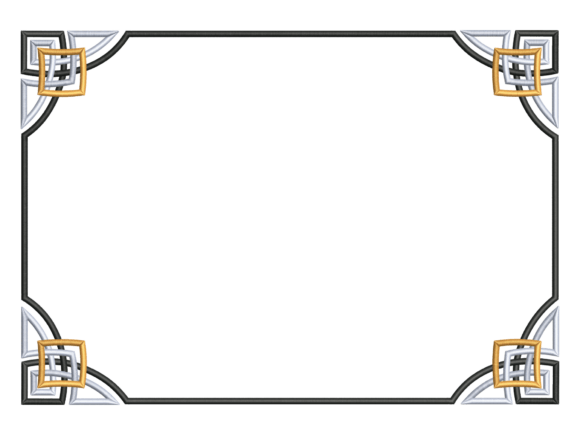 Geometric Corner Rectangle Placemat Desi