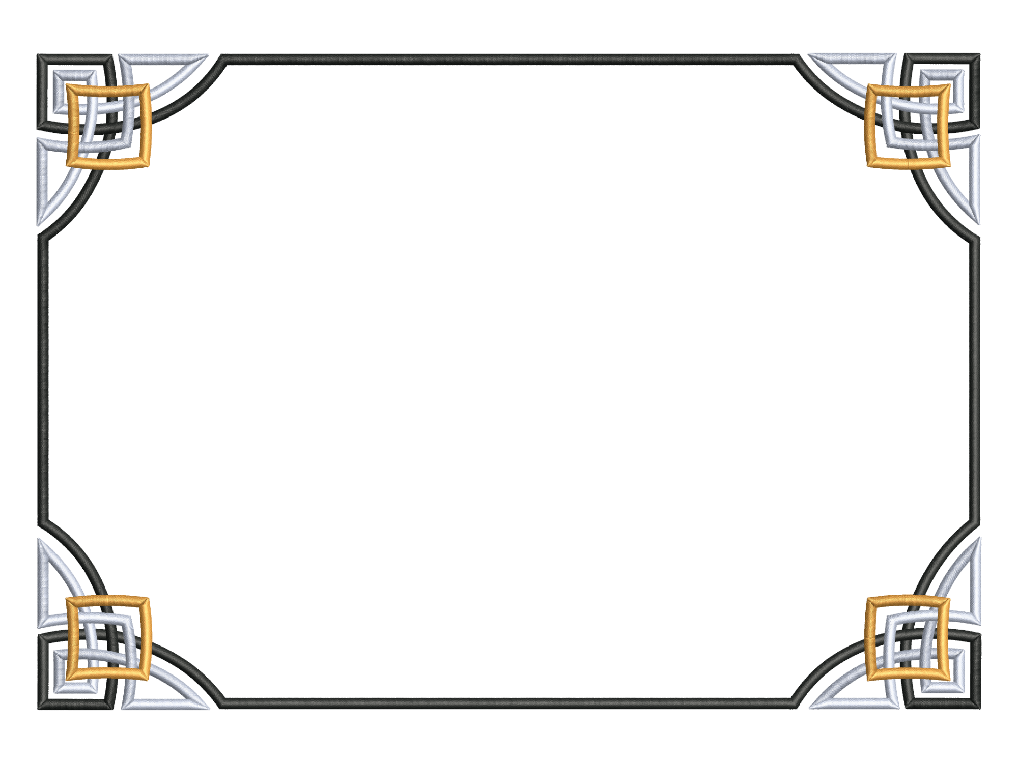 Geometric Corner Rectangle Placemat Desi