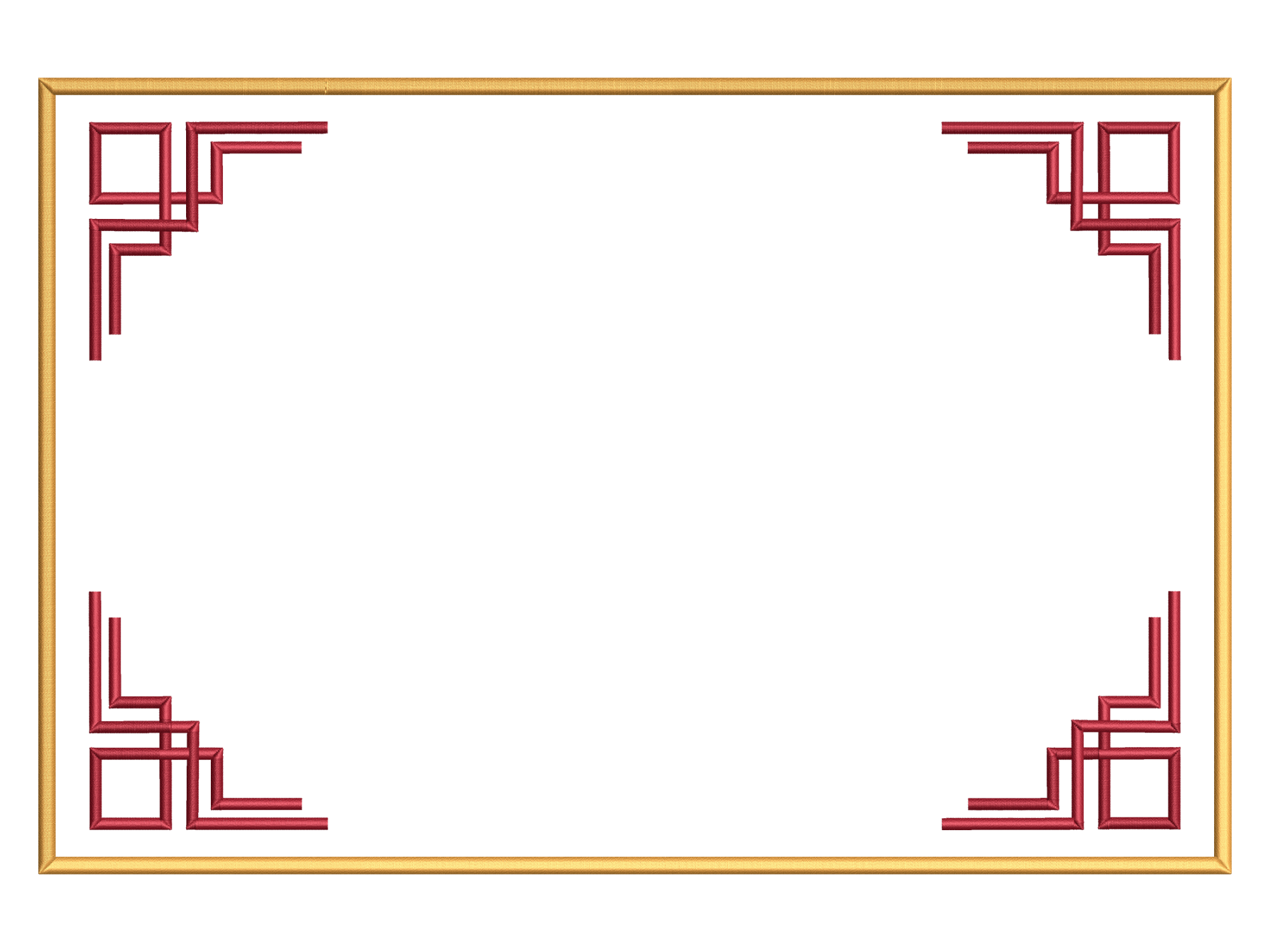 Geometric Corner Rectangle Placemat Desi
