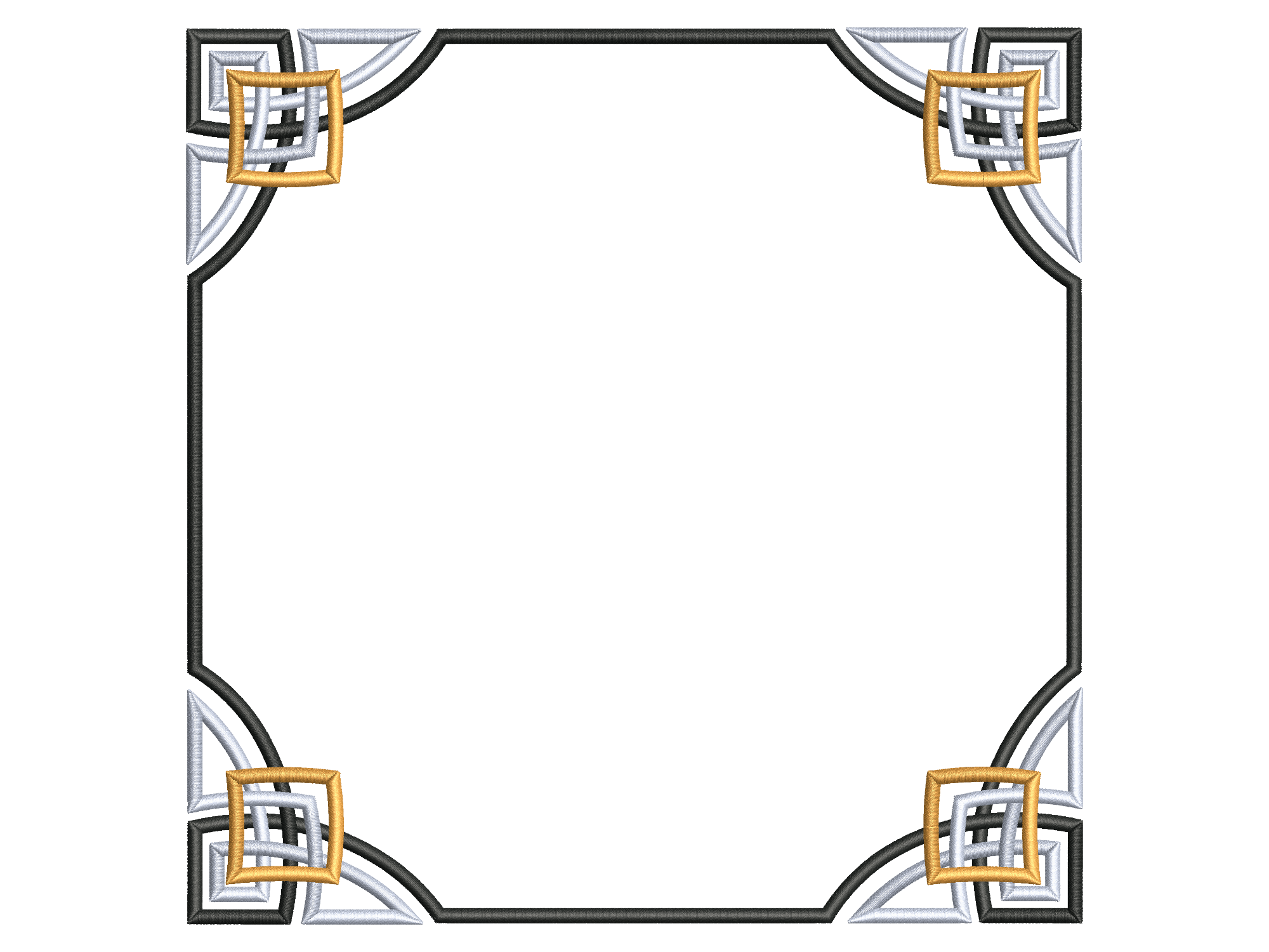 Geometric Corner Square Placemat Design