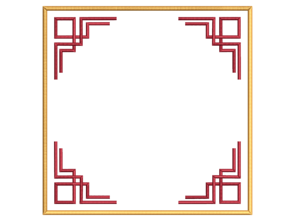 Geometric Corner Square Placemat Design