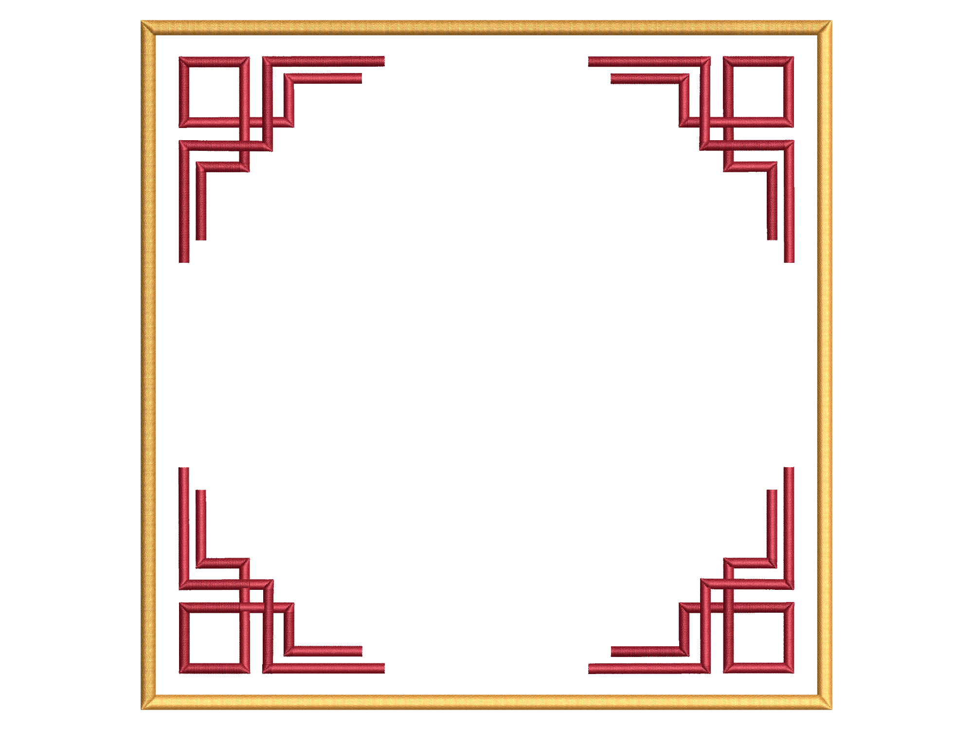 Geometric Corner Square Placemat Design
