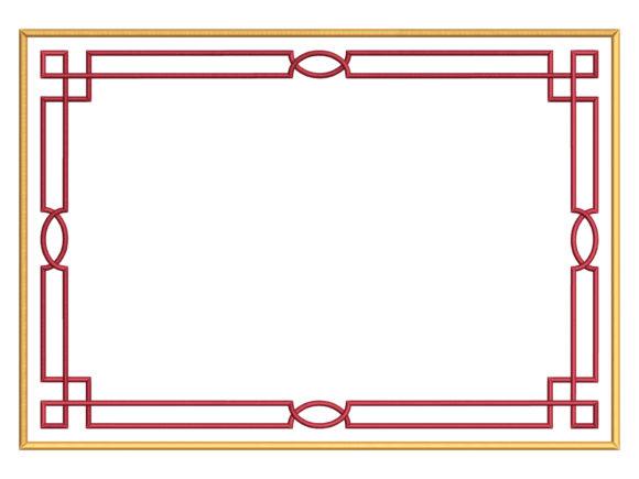 Geometric Loop Rectangle Placemat Design