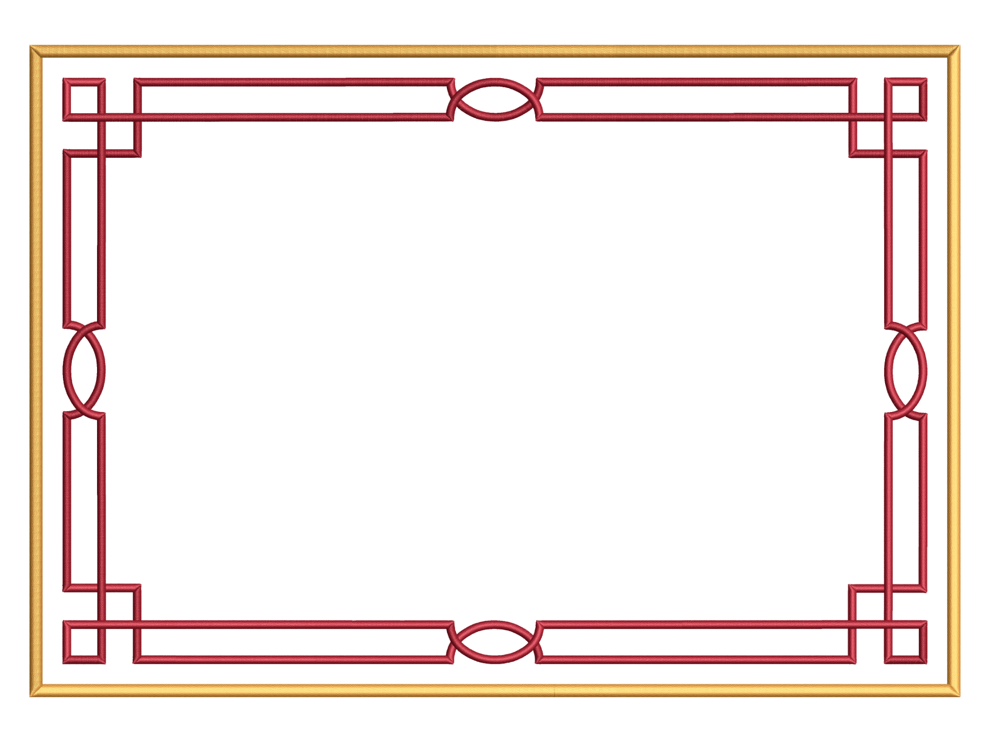 Geometric Loop Rectangle Placemat Design