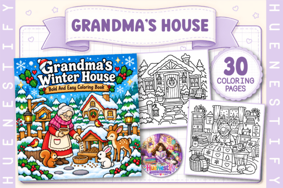 Grandma’s Winter House Coloring Book