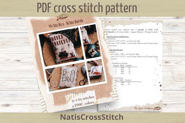 Halloween Cross Stitch Pattern Witch