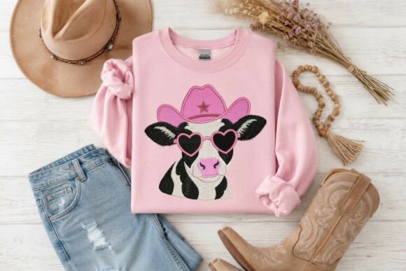 Howdy Cowgirl Cow Heart Glasses Western