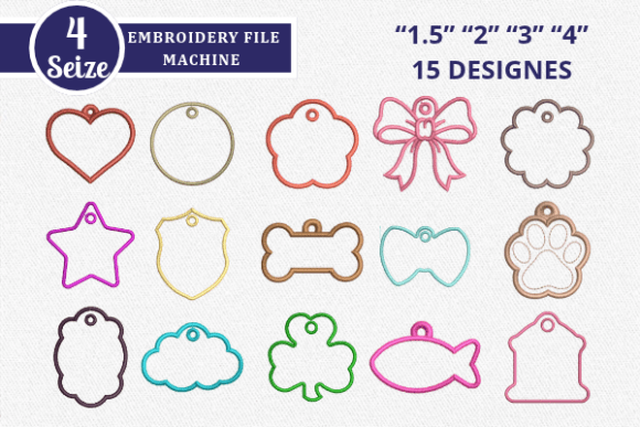 ITH Pet Name Tag Applique Embroidery