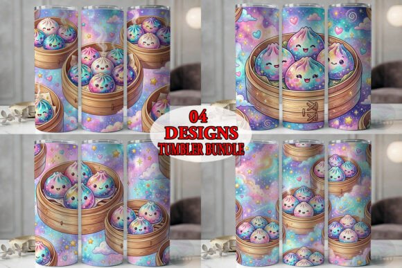 Kawaii Galaxy Dumplings Tumbler Bundle