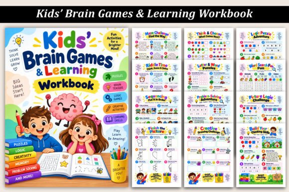Kids’ Brain Games & Learning Workbook