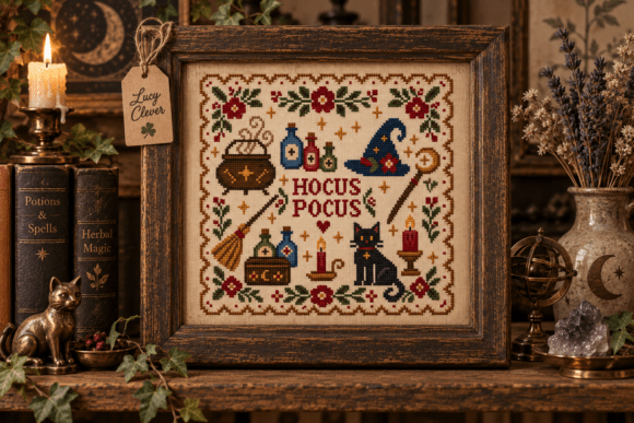 Magical Hocus-Pocus Cross Stitch Pattern