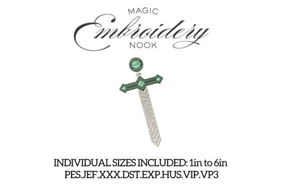 Medieval Sword Machine Embroidery File