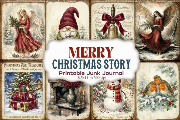 Merry Christmas Vintage Angel Journal