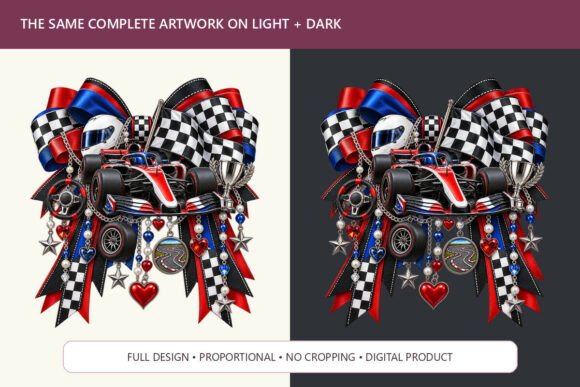 Motorsport Racing Charm Bow
