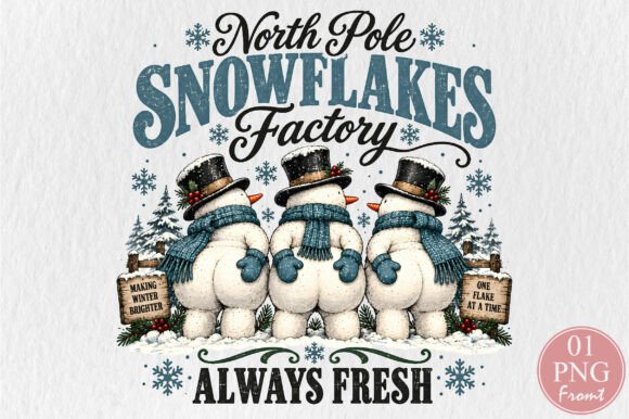 North Pole Snowflakes Factory PNG