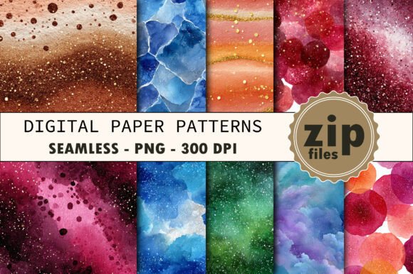 Ombre Glitter Digital Papers