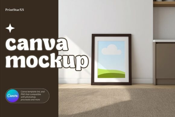 Poster Frame Canva Mockup Wall Art Mock
