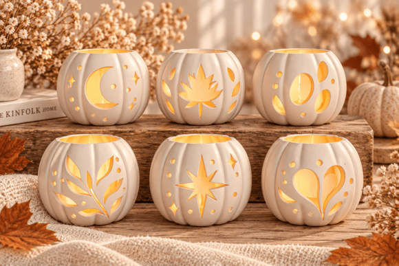 Pumpkin Candle Holder STL - 3D Printable Pumpkin Lantern Collection - Image 2