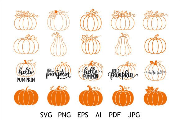 Pumpkin SVG Bundle Fall Designs