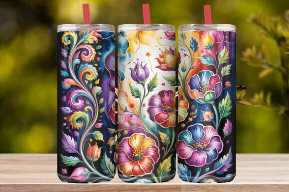 Purple Lavender Floral Tumbler Wrap