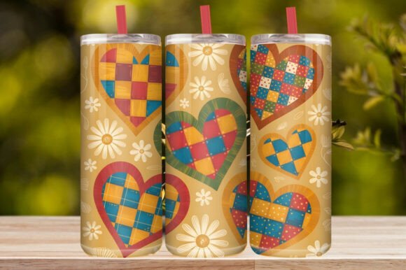 Retro Heart Tumbler Wrap