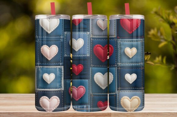 Retro Heart Tumbler Wrap