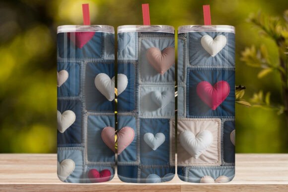 Retro Heart Tumbler Wrap