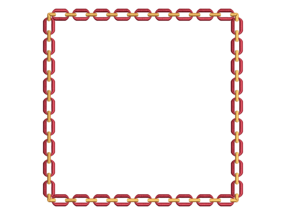 Square Chain Link Placemat Embroidery