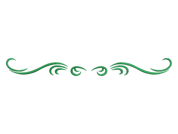 Symmetric Scroll Flourish Embroidery