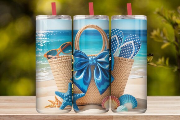Tropical Beach Vacation Tumbler Wrap