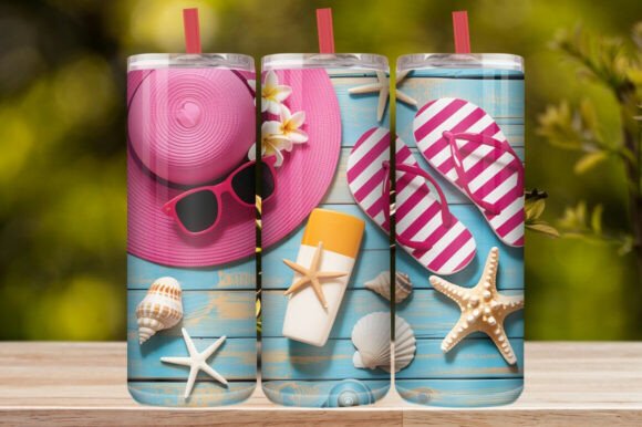 Tropical Beach Vacation Tumbler Wrap