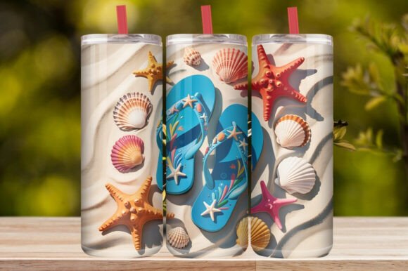 Tropical Beach Vacation Tumbler Wrap