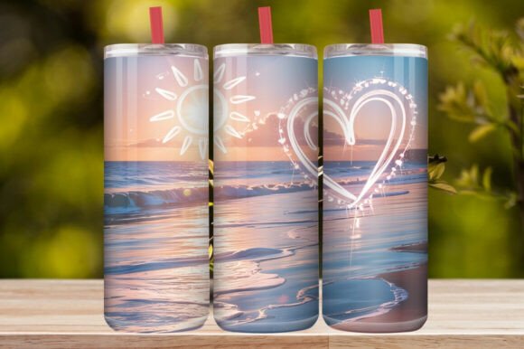Tropical Sunset Beach Tumbler Wrap