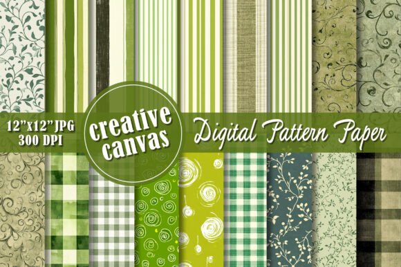 Vintage Green Plaid Seamless Pattern