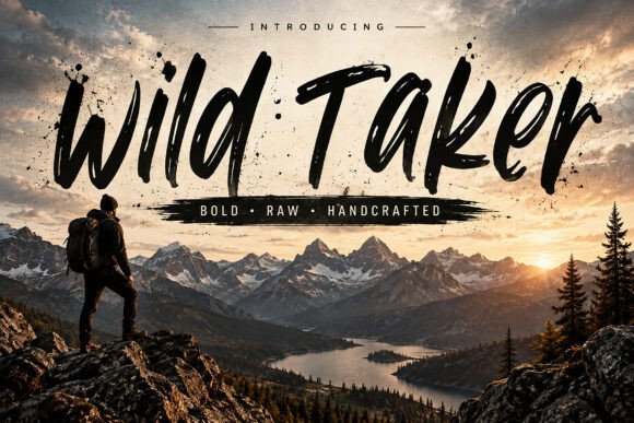 Wild Taker Font - Lettering Fonts Design